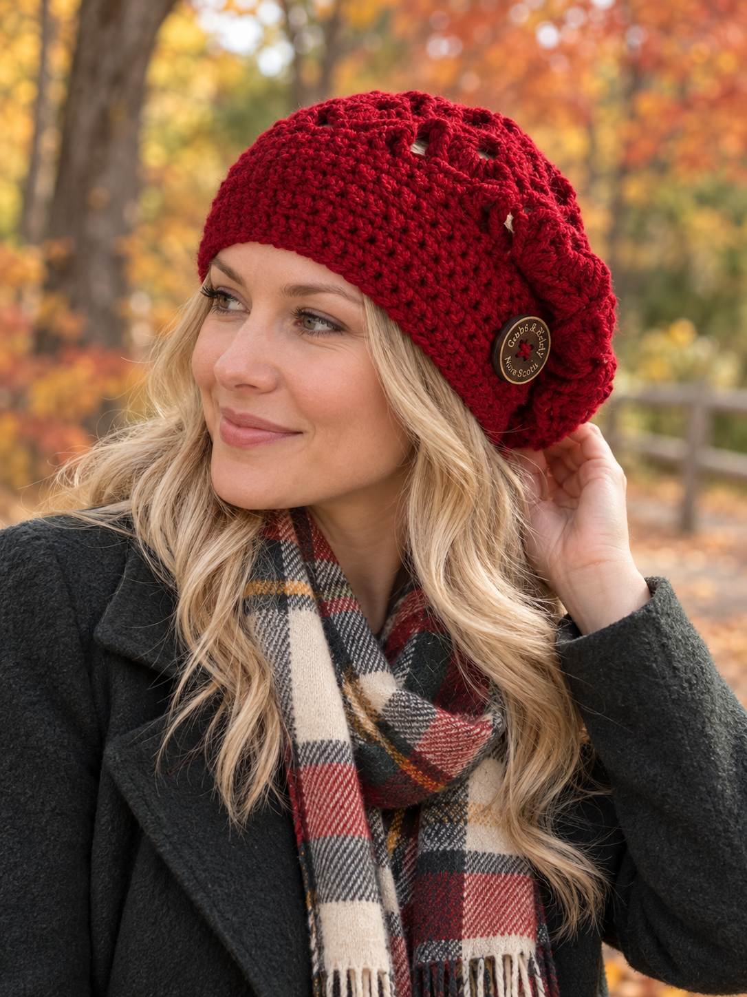 Soft Shell Beanie in Cranberry