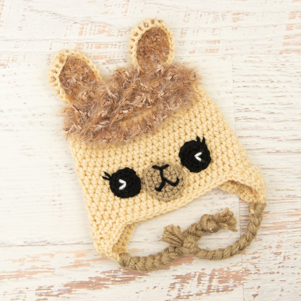 In-Stock 0-6 Month Little Llama Hat in Beige