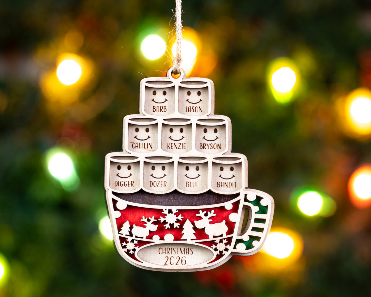 Hot Cocoa Mug Family Ornament
