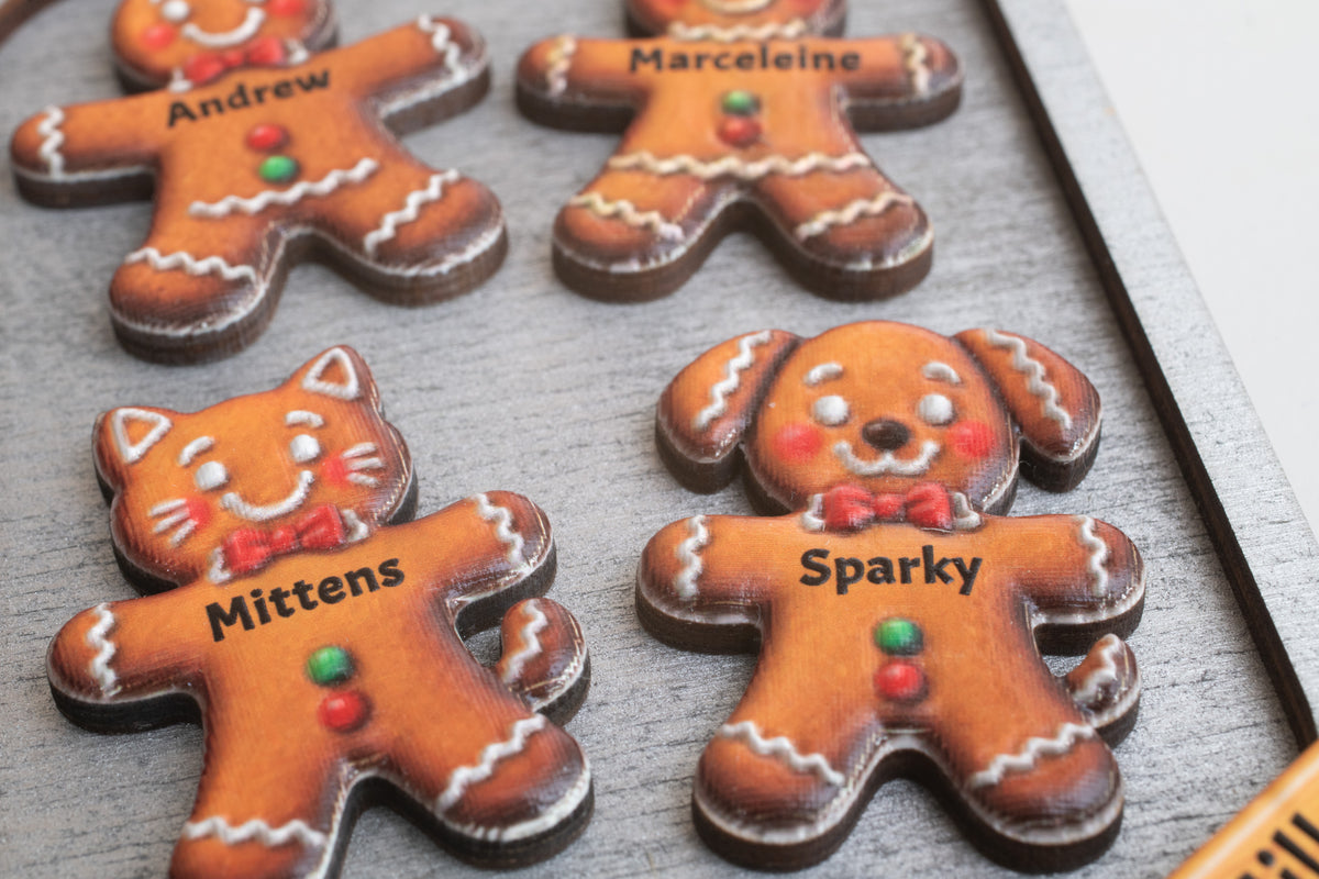 Gingerbread Tray Family Cookie Christmas Ornament