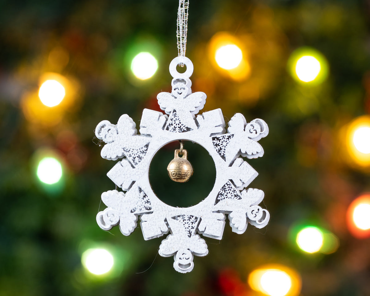 Angel Gets Her Wings Rustic Bell Ornament