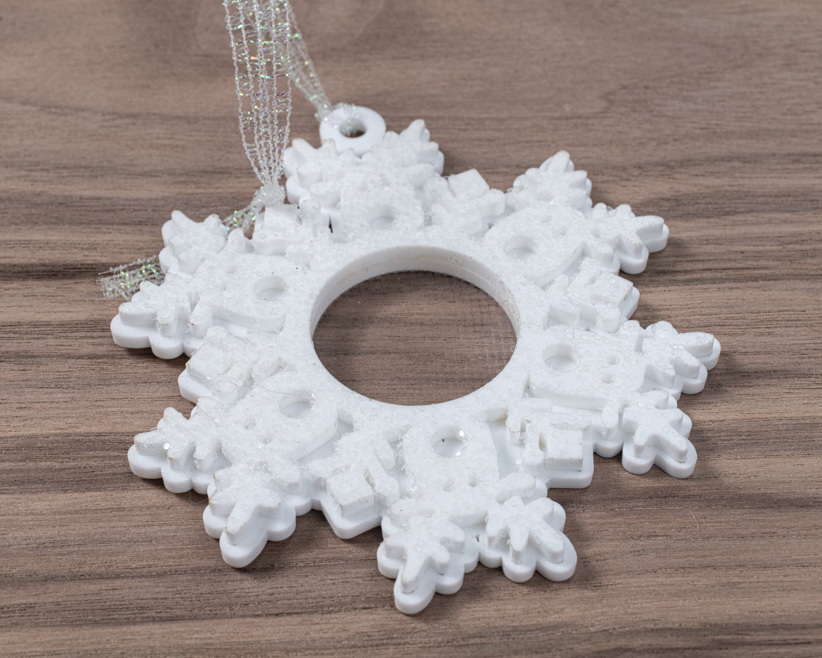 Magic Snowflake Christmas Tree Ornament - Acrylic Reindeer