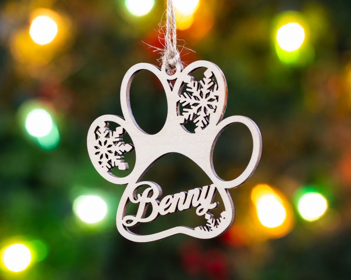Personalized Paw Ornament