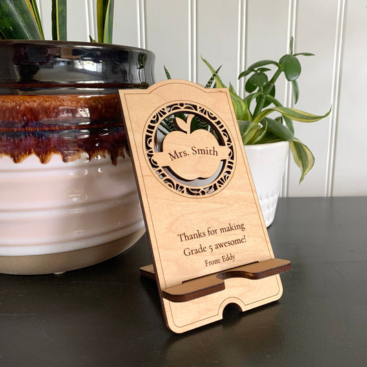Personalized Teacher Cell Phone Stand